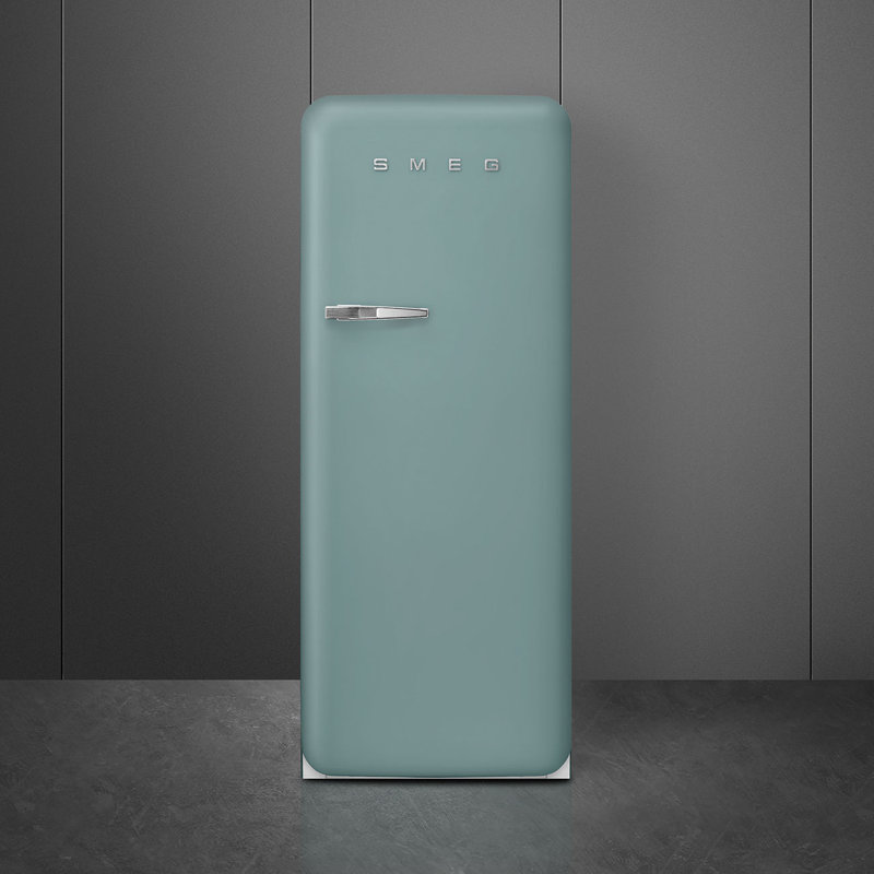 SMEG 50s Style 24'' Top Freezer 9.92 cu. ft. Refrigerator, Right, Emerald/Jade Green