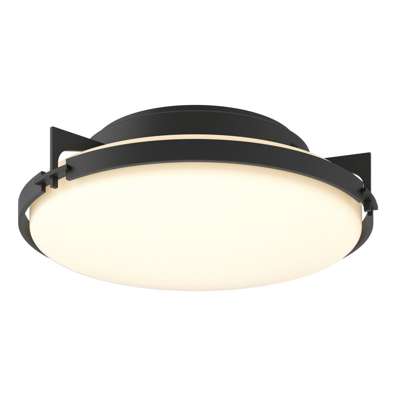 Metra 2 - Light 14.2" Flush Mount, Opaque Black