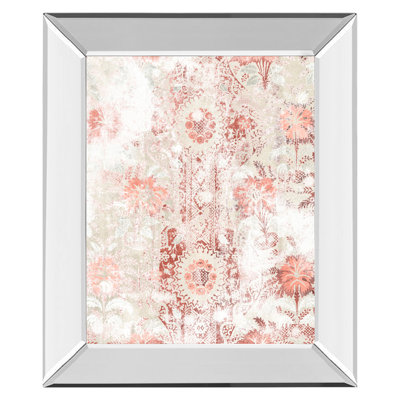Vintage Botanical Elegance Wall Art - 22" x 26" - Mirrored Frame