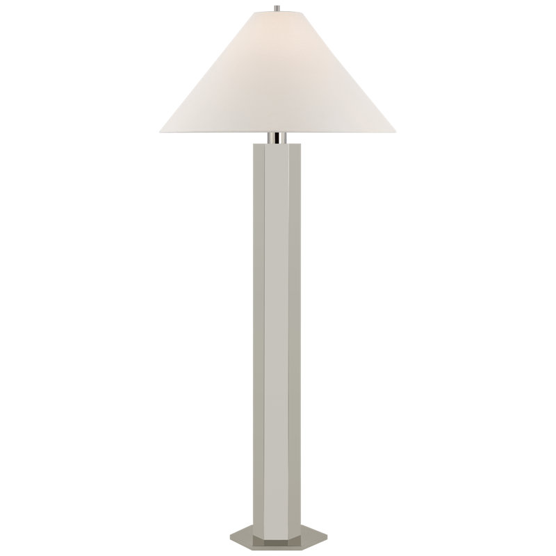 Olivier Floor Lamp, Polished Nickel