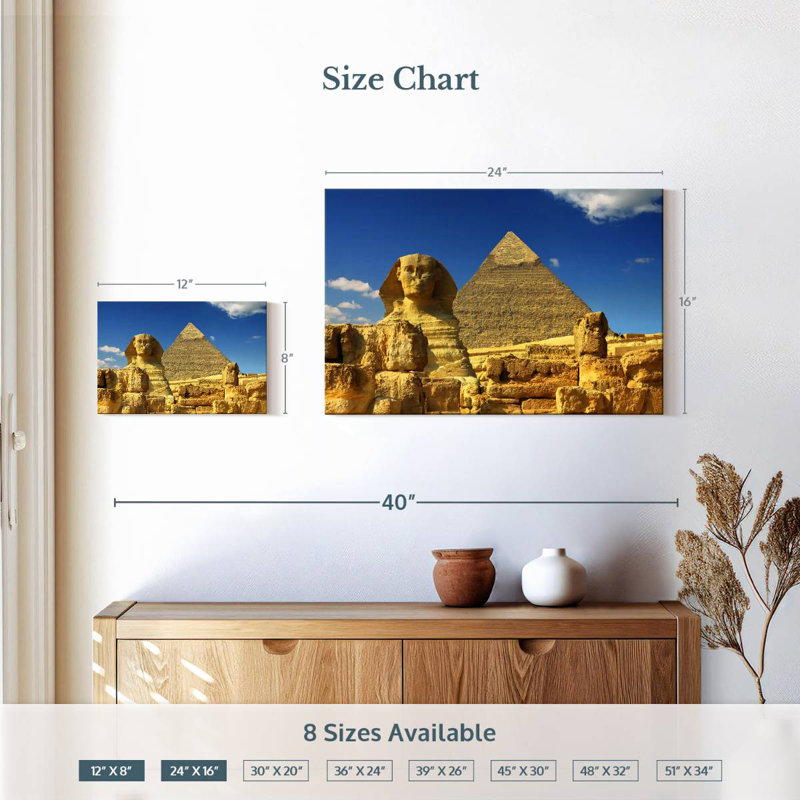 Adella Sphinx In Giza, 16" H x 24" W