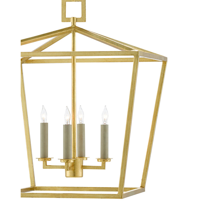 Denison 4 - Light Pendant, 22" H x 18" W x 18" D, Contemporary Gold Leaf