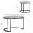 HOMCOM Round Nesting Tables Set Of 2, Stacking Coffee Table Set With Metal Frame  ,