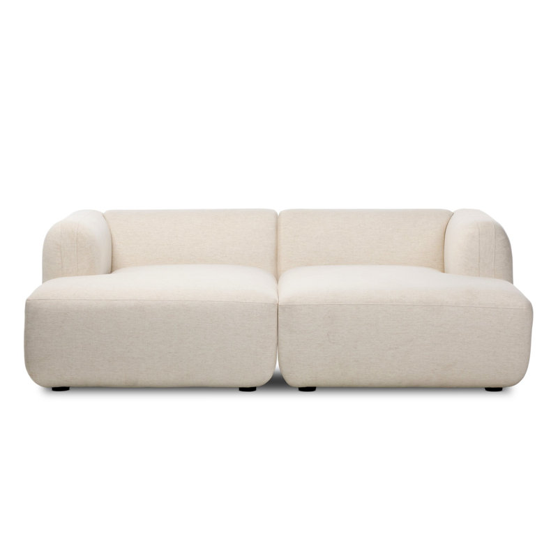 Nara 2PC Media Lounger-Crypton Nomad Snow