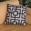 Ensemble de 4 housses de coussin en lin brodé pour l'intérieur et l'extérieur avec motif géométrique - Cadeau de Noël élégant-1695185735