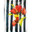Fleurs sur rayures noires et blanches - reproduction botanique encadrée-776165744