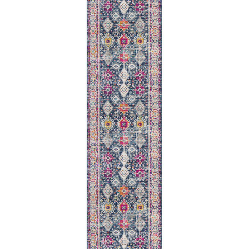 Navy Blue Oriental Dhurrie Rug