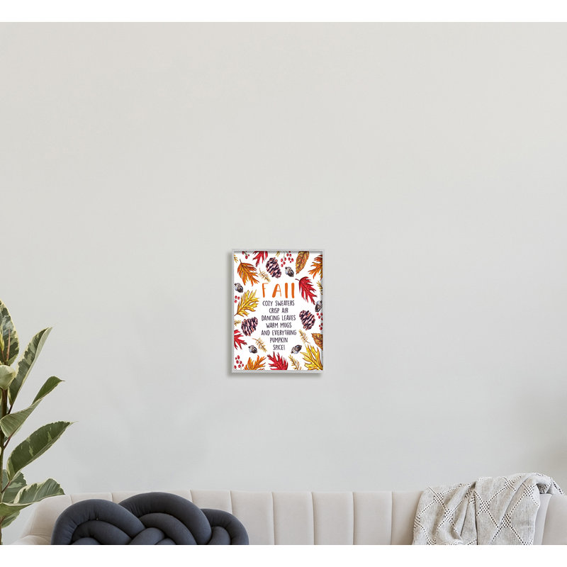 Fall Fall Pastimes List - impression graphique, H 30 po x l 24 po, Estampe numérique Farmhouse