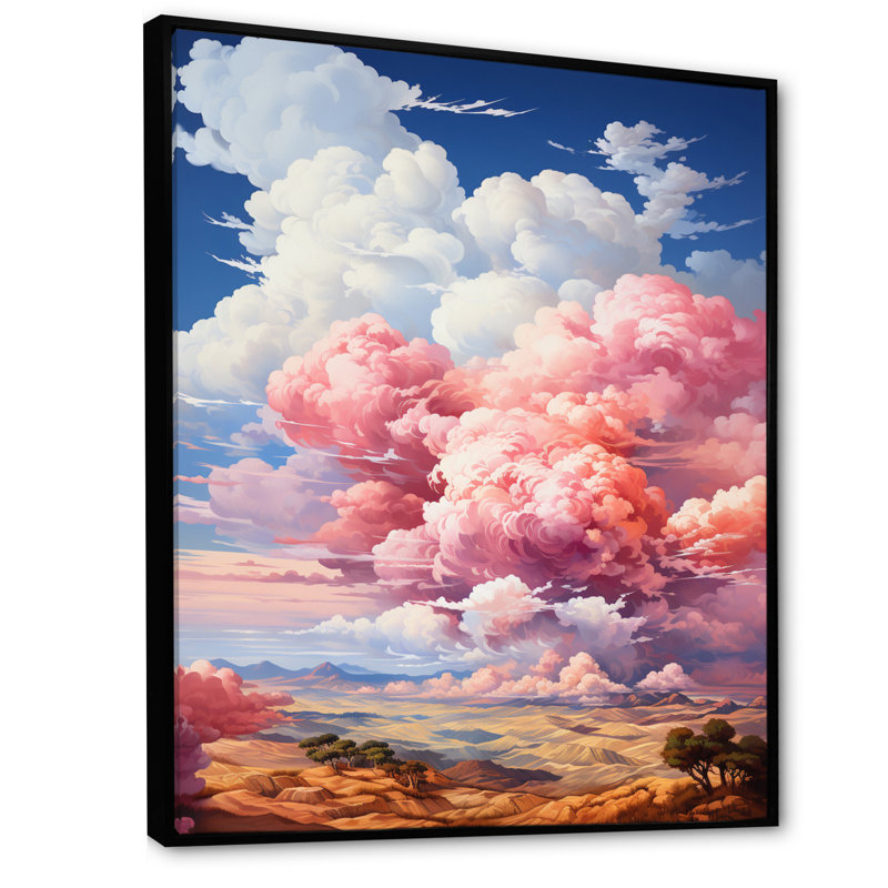 Bravantice Clouds Skys, reproduction d'art sur toile VII, H 32 po x l 24 po x P 1 po, Cadre flottant noir