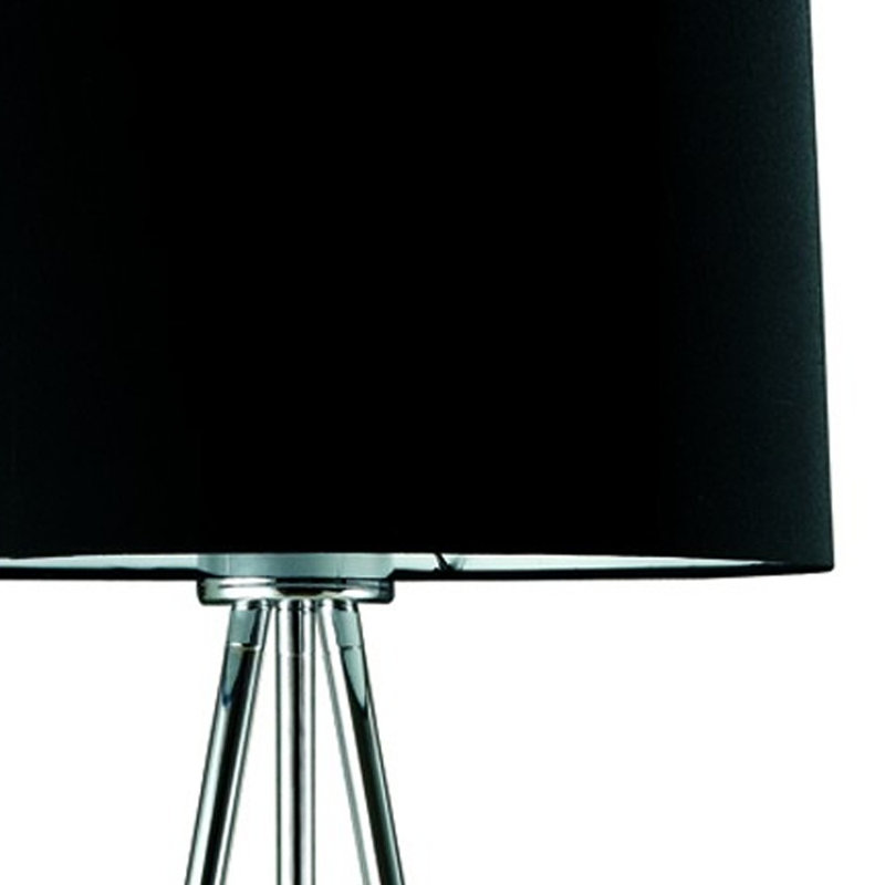 Lampe trépied 59 "avec abat-jour tambour, Noir, noir, noir, noir, Noir, noir, noir, noir