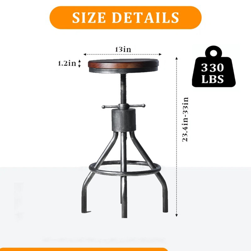 Swivel Counter Stool with Metal Frame, Dark Brown Seat/Silver Frame, 4