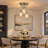 3-Light Flush Mount Ceiling Light With Water Glass, 3.9" Wide, E26 Base-1325403162-1101514783
