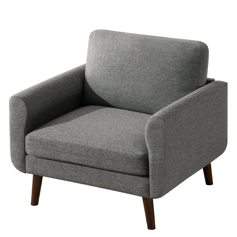 Maritess Upholstered Accent Chair, Gray Linen