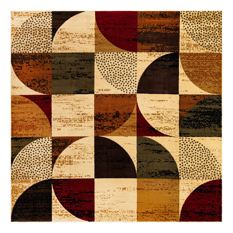 Cafe Geometric Indoor Rug, Square 10'