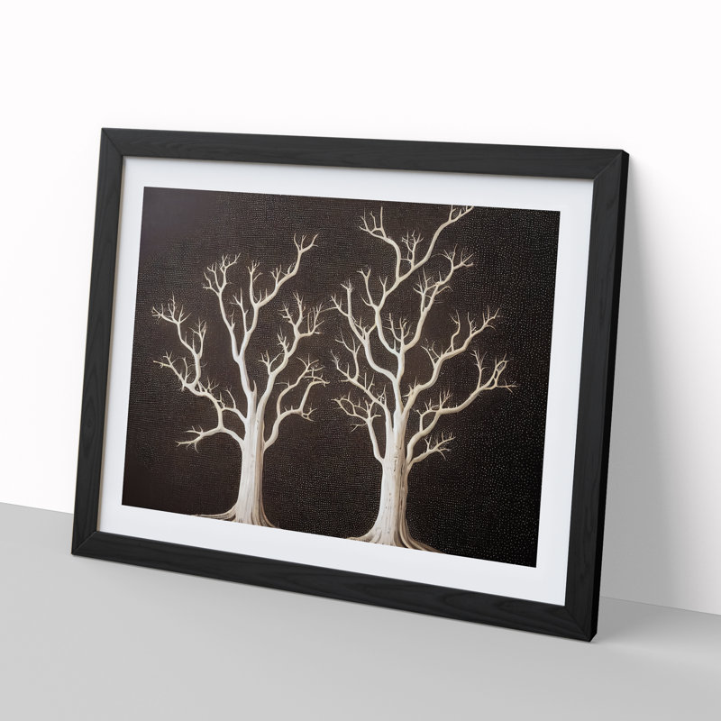 Amazing Trees - Framed Print, 25cm H x 34cm W x 2cm D, Black Framed