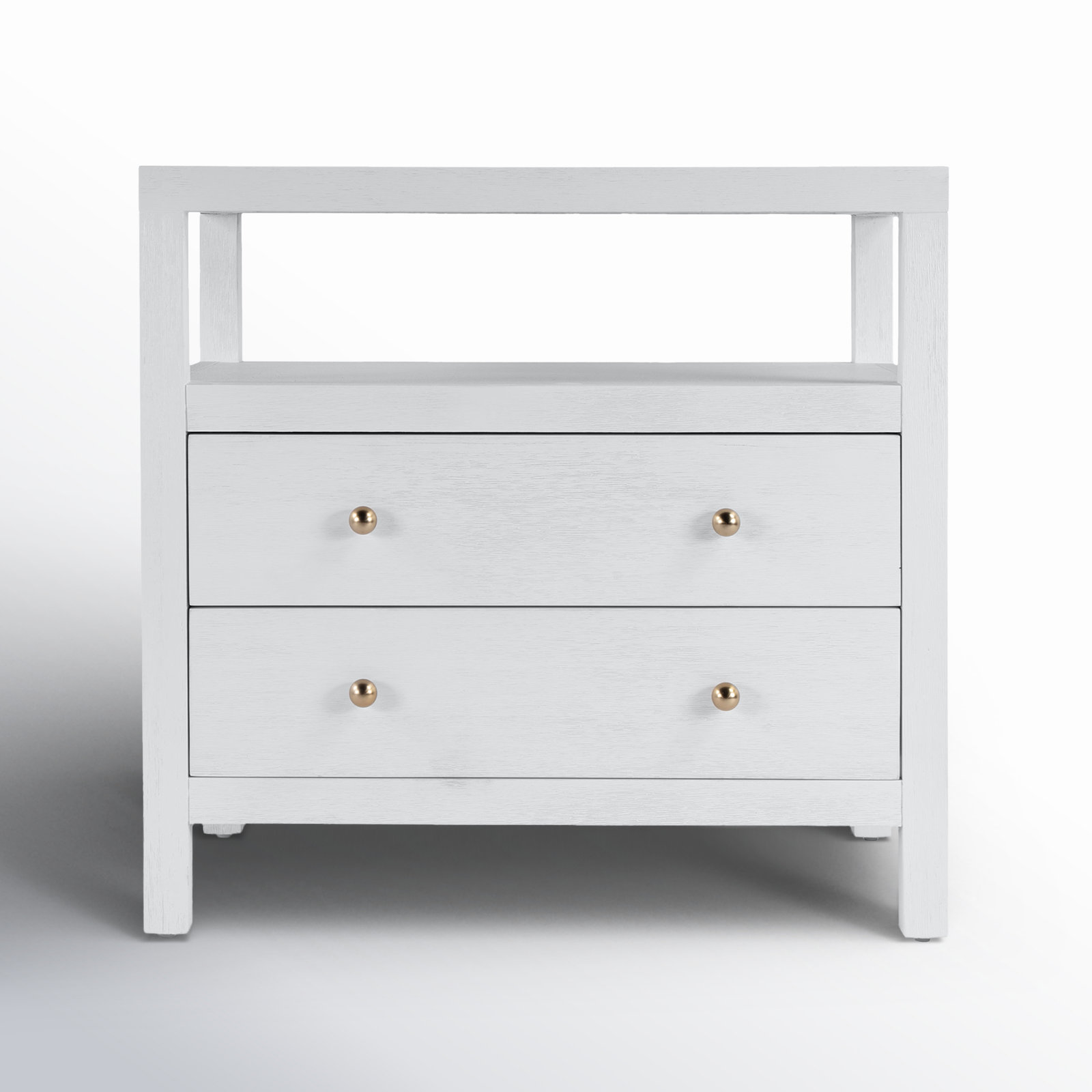 Celine 28" Acacia Nightstand, Textured White
