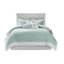 Housse de couette mini 100 % coton (grand lit/queen) - Superbe broderie corail et bordure assortie. Pièce de qualité supérieure.