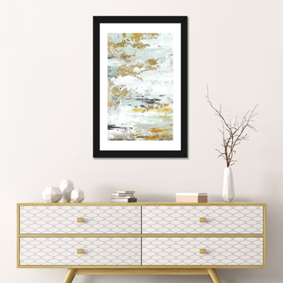 " Gold Magic Vertical Abstract II " by Patricia Pinto