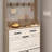 Shoe Cabinet with 3 Doors, 2 Drawers & Hanger, Large Storage Capacity-867364163