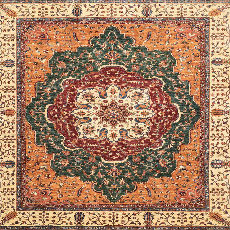 Abstract Indoor Rug, Square 6'