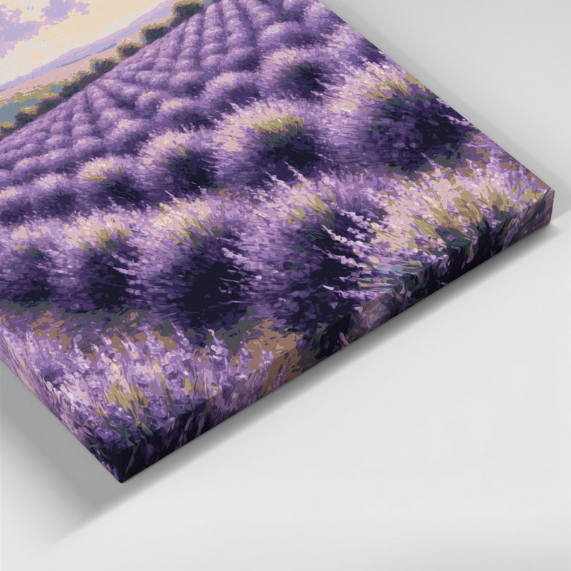 Art mural sur toile botanique lavande mauve, H 32 po x l 32 po
