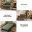 Single Convertible Chair with Adjustable Headrest, Green Velvet Upholstery and Solid Wood Base Fast Dispatch From UK Warehouse – Dispatched Within 2 Days