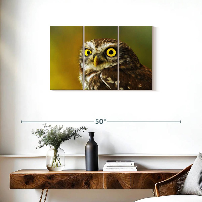 Brampt Cute Little Owl, 20" H x 33" W