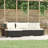 Latitude Run® 3 Piece Patio Lounge Set With Cushions Black Poly Rattan