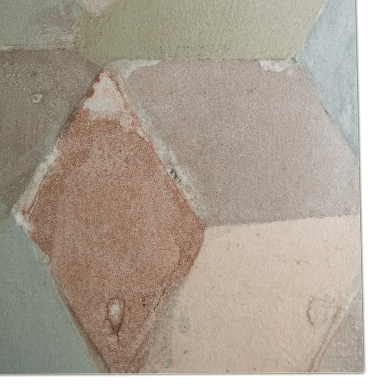 Pictura Faber 23-1/2 In. X 47 In. Porcelain Floor And Wall Tile, Beige/Orange