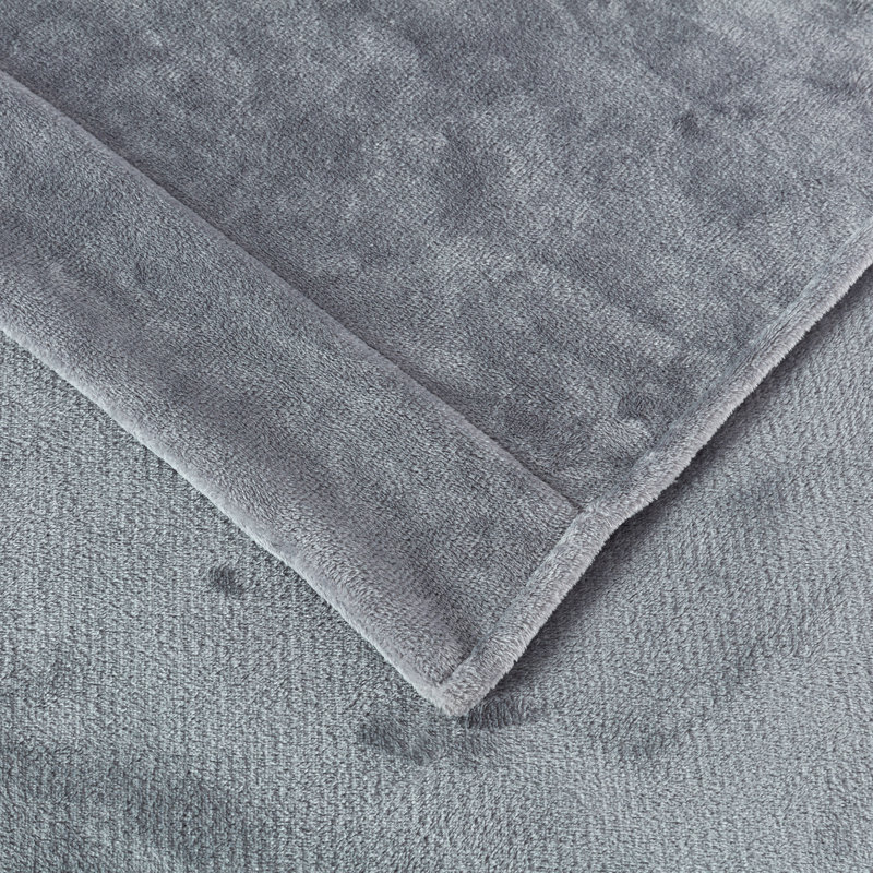 Soft Fleece Sheet Set, Full Sheet Set with 2 Pillowcases, Medium Gray