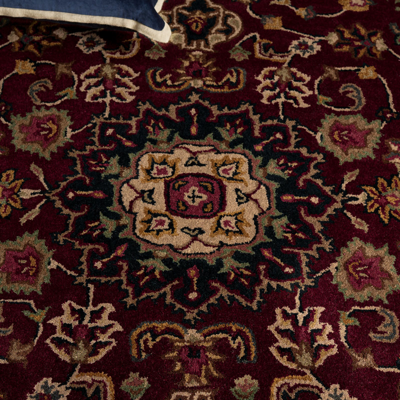 Tapis oriental en laine touffeté à la main Mcauliffe, Rectangle 9 pi x 12 pi