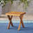Sandblast Wood Outdoor Table - 18" X 18", 18.19" High, Rustic Appeal For Patio Finish, Entertainment