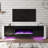 Bhhatu 70" TV Stand with Electric Fireplace Included, All Black-98876980-99357220