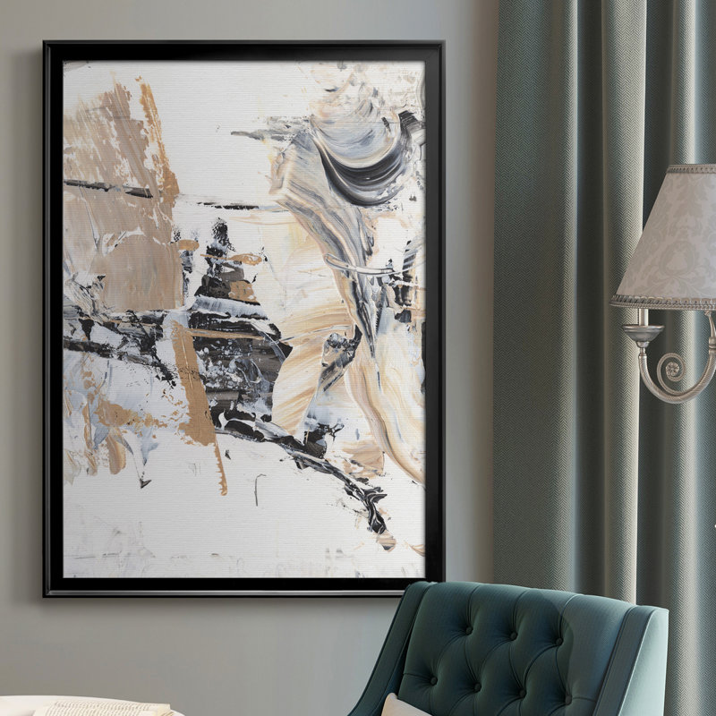 Toile encadrée de qualité supérieure Ruckus III - prête à être accrochée, H 42,5 po x l 30,5 po x P 1 po, Noir