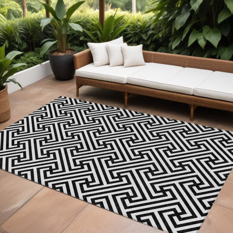 Tapis lavable intérieur / extérieur ivoire 8 pi x 10 pi