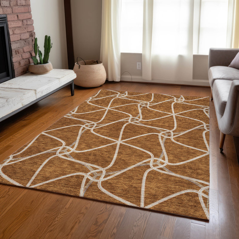  Aleg Area Rug with Non-Slip Backing, Rectangle 9' x 12'