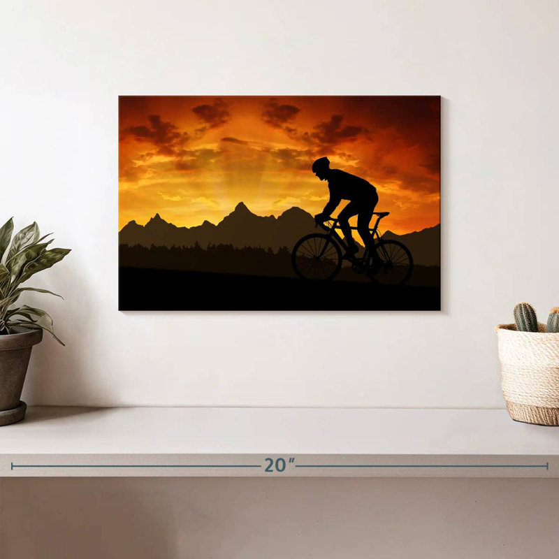 Senne, coucher de soleil à vélo, H 8 po x l 12 po