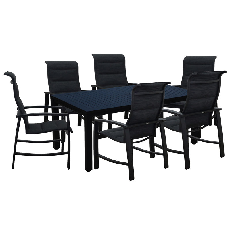 Eckstine 6 - Person Patio Dining Set with Rectangular Table