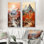 «Voyage le long de la route de la soie», art mural chinois sur toile, ensemble de 2