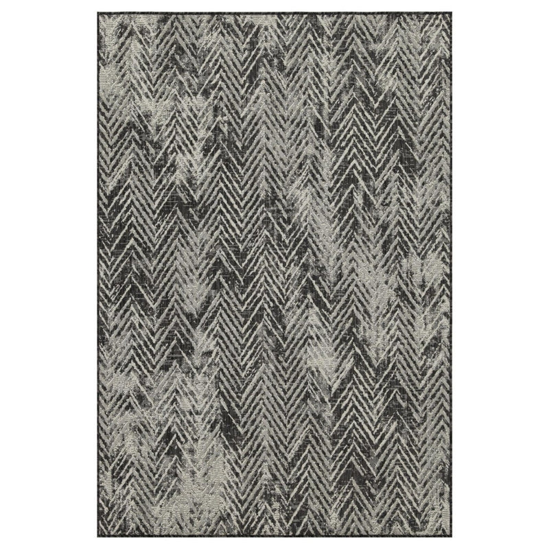 Sunshine GC_HAR2011 Anthracite Indoor/Outdoor Area Rug, Rectangle 7'10" x 10'3"