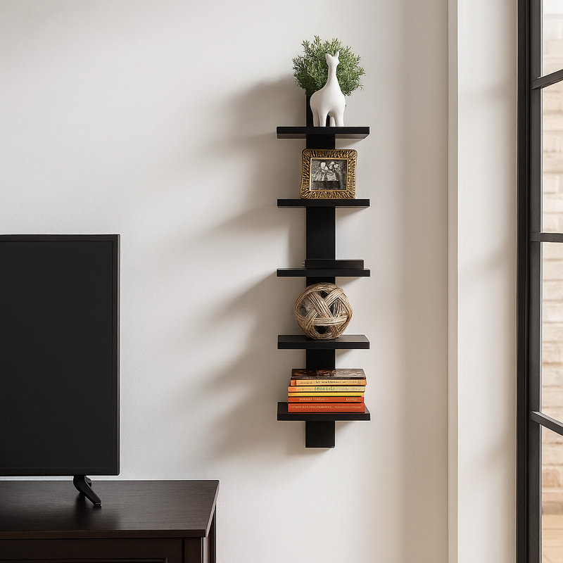 Waverley Etagere Bookcase, Black