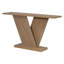 Console avec placage en bois naturel, base en V pour une polyvalence classique, parfaite pour exposer vos articles préférés, assemblage facile