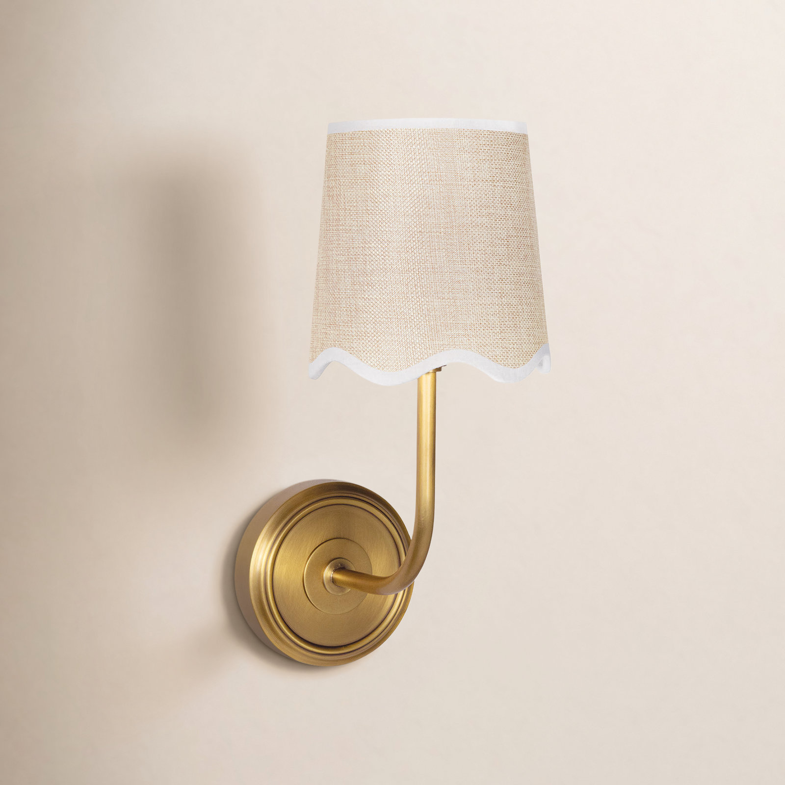 Ariel Single Light Dimmable Armed Sconce, Natural