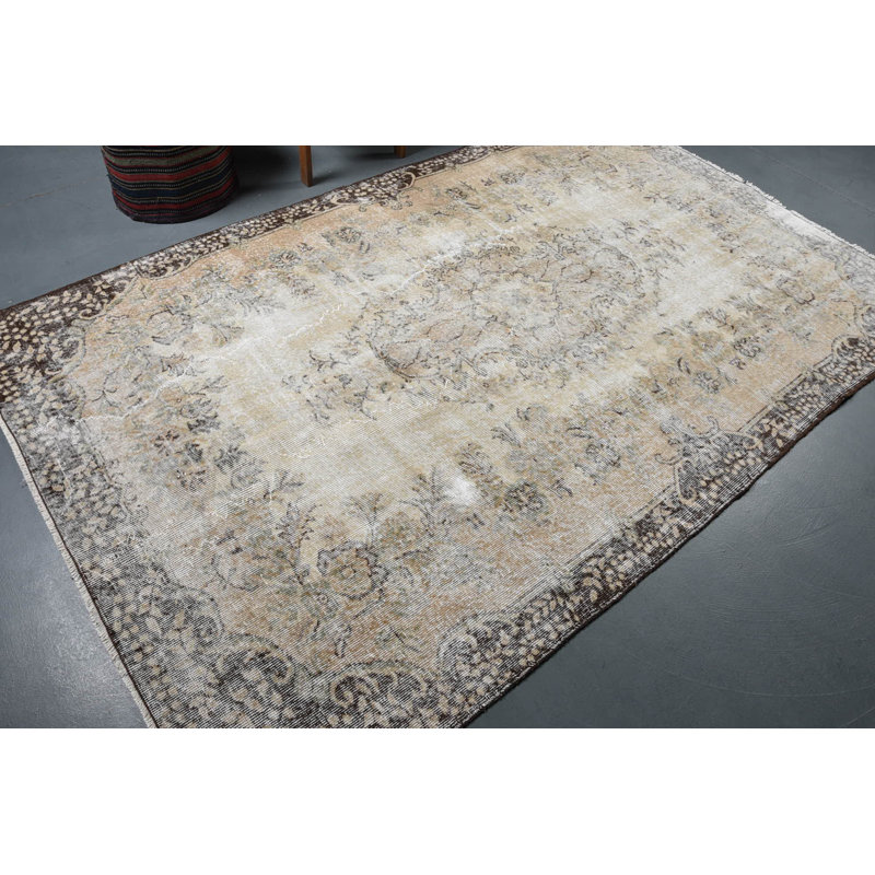 Tapis tissés à la main, tapis géométriques, tapis turcs, tapis de salon, tapis géométriques beiges, tapis rétro