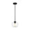 Luminaire suspendu sphère en acier 1 lumière l 8 po avec abat-jour en verre transparent Childerley