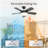42 Inch Black Ceiling Fan with 22W LED Light and Remote Control MDF Blades Reversible DC Motor-1600964535