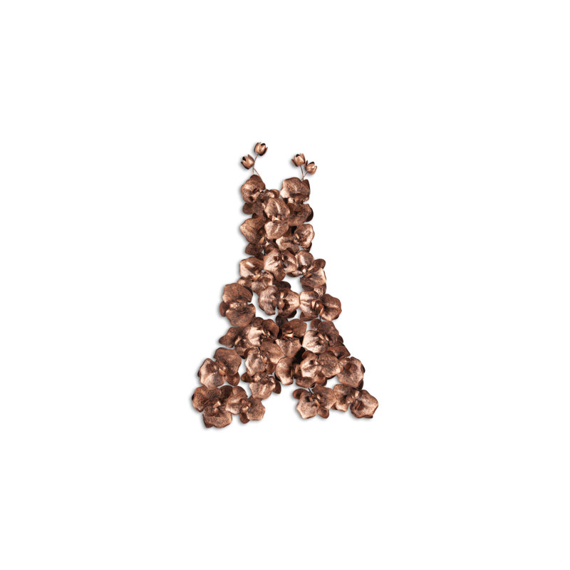 Orchid Wall Décor, Copper
