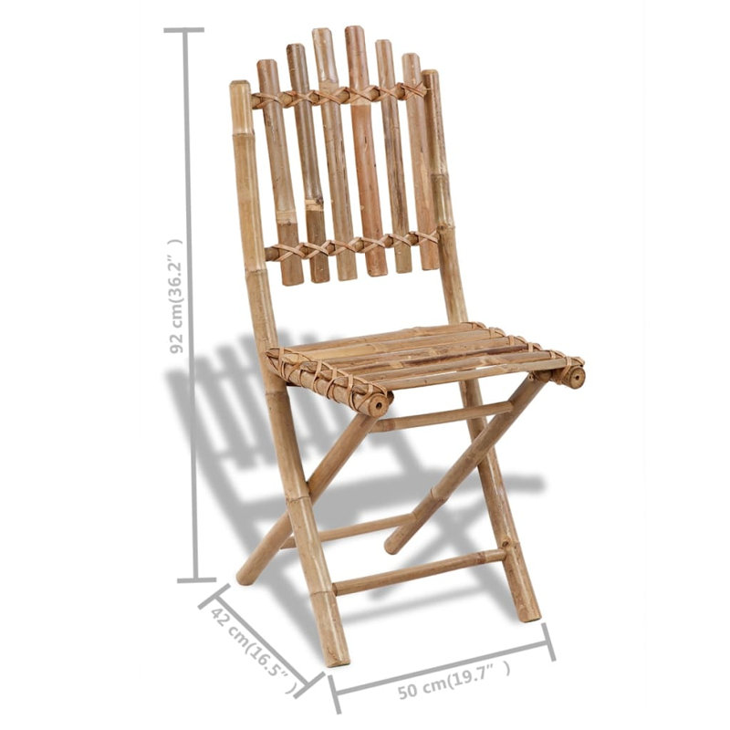Foldable Garden Chair Set, 4