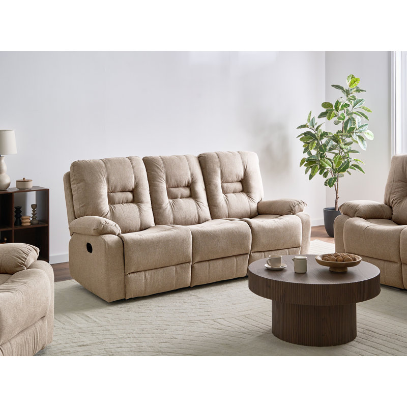 Tanel 3 Seater Fabric Sofa