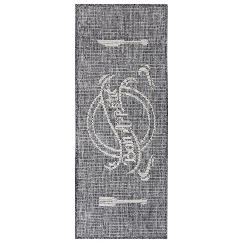Bon Appetit Grey/Brown/Blue Rug, Runner 62 x 150 cm
